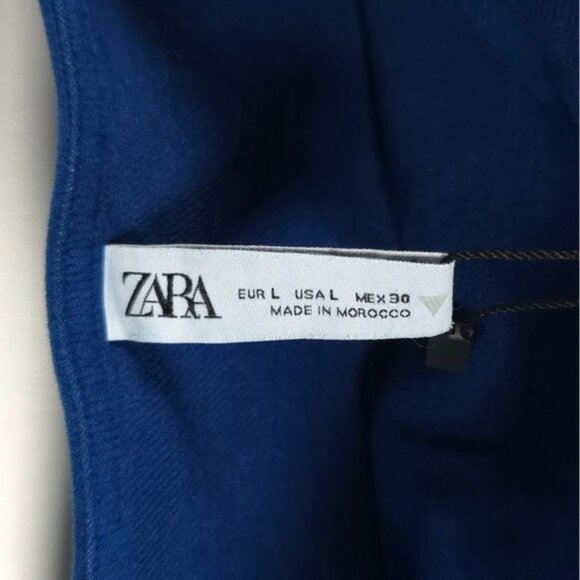 NWT ZARA Blue Bandeau Denim Strapless SEXY Stretch Mini Dress 6929/204 Size L - Picture 9 of 15